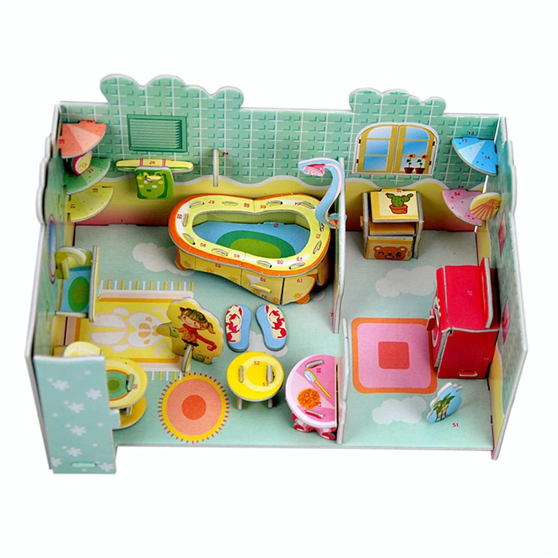 3D DIY Puzzle Home Bedroom Kitchen Bathroom Model Assembling Paper Jigsaw Kids Early Learning Colorful Training Toys Gifts A20
3D DIY Puzzle Home Bedroom Kitchen Bathroom Model Assembling Paper Jigsaw Kids Early Learning Colorful Training Toys Gifts A20