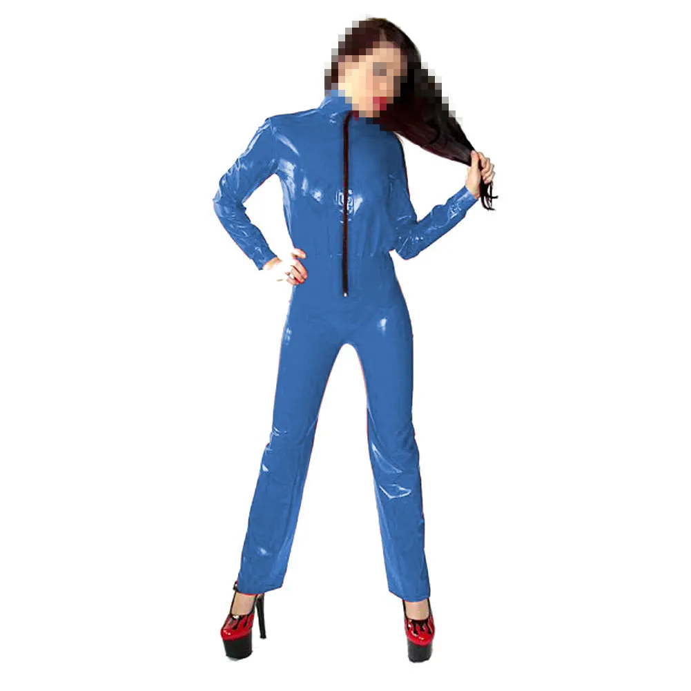 Unique Rubber Latex Women Navy Blue With Black Zipper Tight Catsuit Size XXS-XXL
Unique Rubber Latex Women Navy Blue With Black Zipper Tight Catsuit Size XXS-XXL