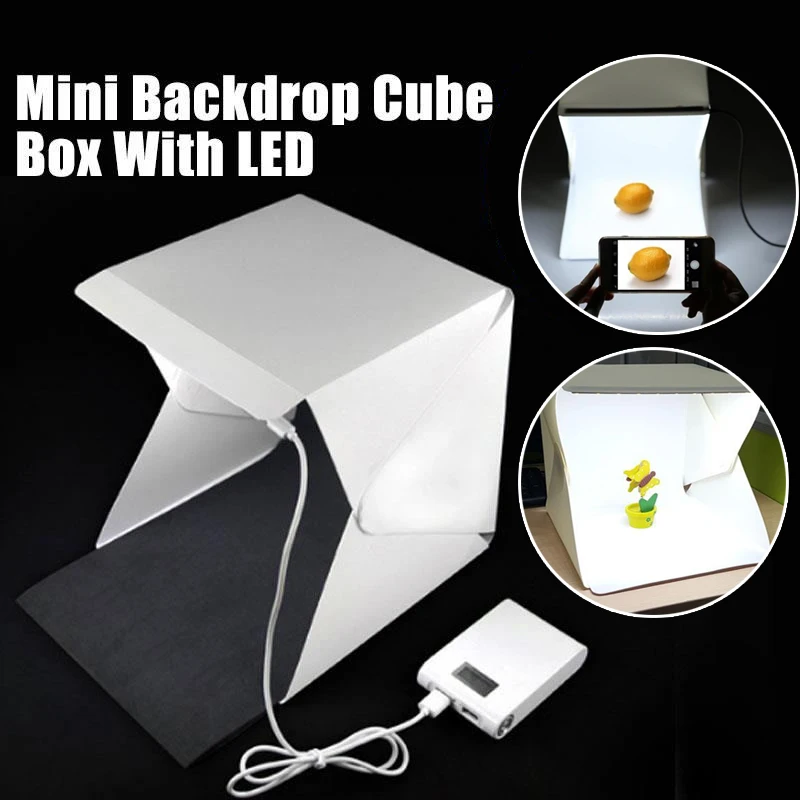 Mini Folding SoftBox Photo Studio Photography tent kit LED Light Soft Box Camera Photo Background Box Lightbox for Phone DSLR Camera Photo Backdrop
Mini Folding SoftBox Photo Studio Photography tent kit LED Light Soft Box Camera Photo Background Box Lightbox for Phone DSLR Camera Photo Backdrop