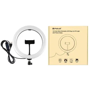 10.2 Inch 26cm Desktop Triangle Bracket LED Ring Fill Light +Phone Clip Video Chat Selfie Photography Tripod
10.2 Inch 26cm Desktop Triangle Bracket LED Ring Fill Light +Phone Clip Video Chat Selfie Photography Tripod