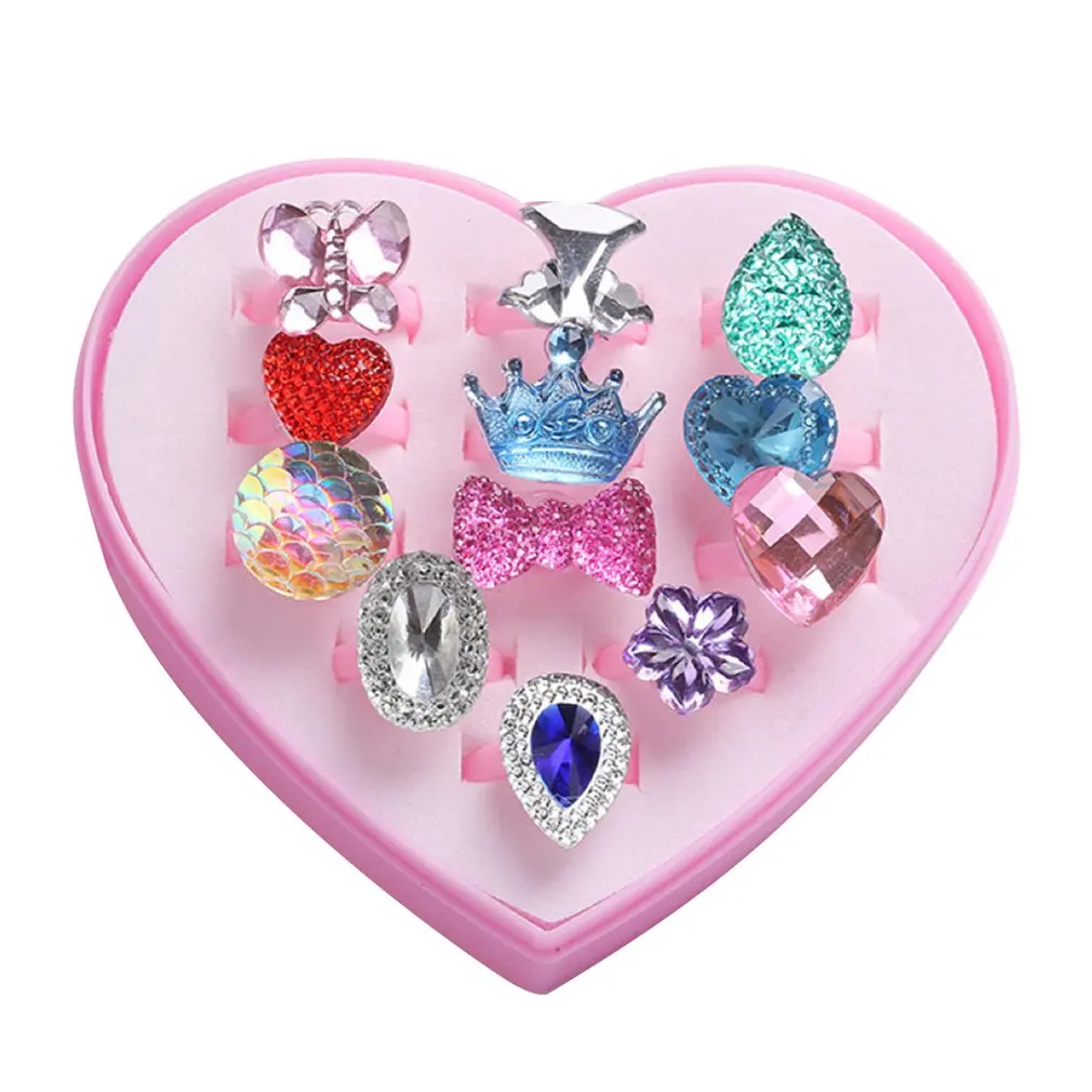 12PCS/SET Fashionable Resin Cartoon Rings Children Rings For Girls Ring Set Finger Rings Jewelry Display Box Kids Toy Gift
12PCS/SET Fashionable Resin Cartoon Rings Children Rings For Girls Ring Set Finger Rings Jewelry Display Box Kids Toy Gift