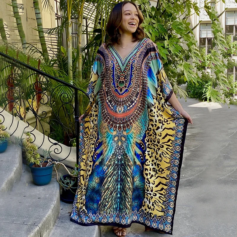 Alfasa Cover-Ups/Pareo - Traje De Baño De Playa Con Diseño Estampado Rojo Fácil De Secar - Por Huma&Hazel, Talla única, Rojo