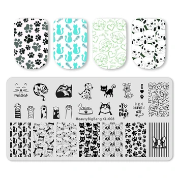 Beauty BigBang Stamping Nails Plates Lovely Cat Dog Image Stainless Steel Nail Stamp Templates Nail Art Mold BBB XL-008
Beauty BigBang Stamping Nails Plates Lovely Cat Dog Image Stainless Steel Nail Stamp Templates Nail Art Mold BBB XL-008