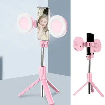 4 in1 Wireless bluetooth Selfie Stick LED Ring light Extendable Handheld Monopod Live Tripod for iPhone X 8 Android smartphone
4 in1 Wireless bluetooth Selfie Stick LED Ring light Extendable Handheld Monopod Live Tripod for iPhone X 8 Android smartphone