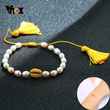 Vnox Holiday Bohemia Simulated Pearl Bracelets for Women Adjustable Rope Chain with Tassle Charm Bracelet Elegant Lady Jewelry
Vnox Holiday Bohemia Simulated Pearl Bracelets for Women Adjustable Rope Chain with Tassle Charm Bracelet Elegant Lady Jewelry