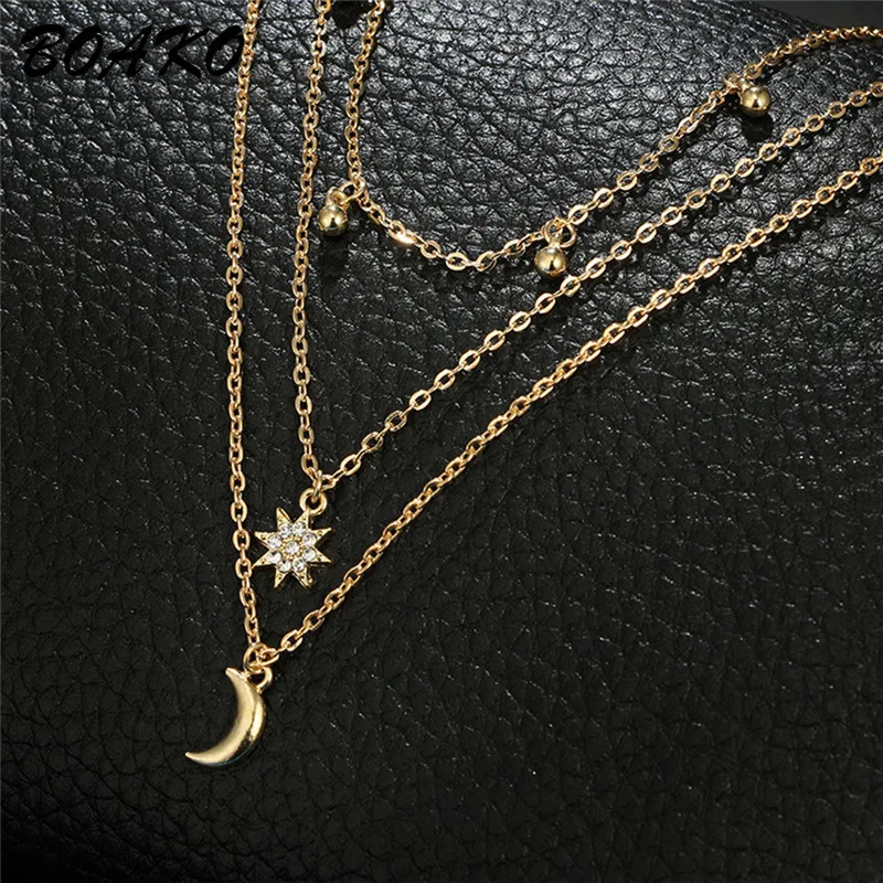 Bohemian Multi layer Necklace 2019 Stars Moon Layered Woman Choker Zircon Crystal Necklaces for Women Collar Jewelry S4
Bohemian Multi layer Necklace 2019 Stars Moon Layered Woman Choker Zircon Crystal Necklaces for Women Collar Jewelry S4