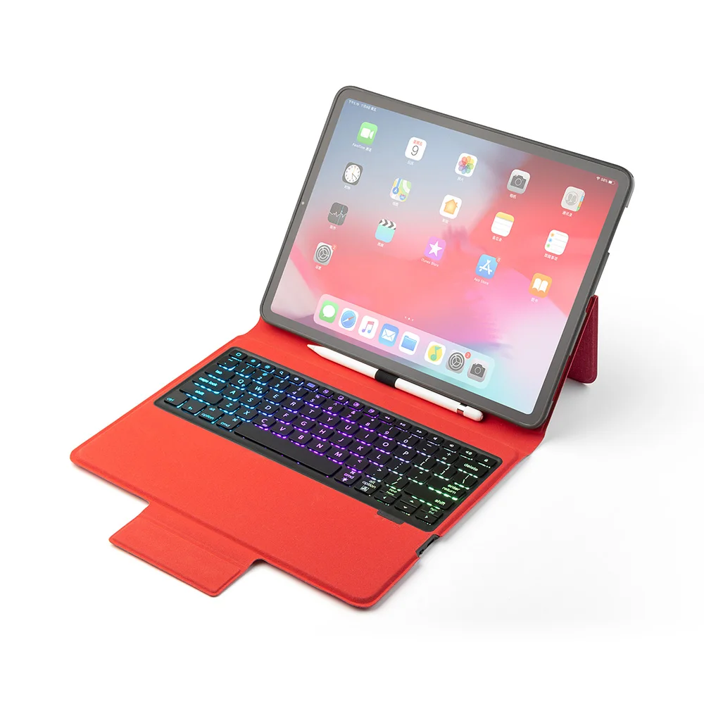 Portable Leather Bluetooth Keyboard Cases for Apple iPad Pro 12.9 inch 2018 Tablet Case Cover with Keyboard LED Backlight
Portable Leather Bluetooth Keyboard Cases for Apple iPad Pro 12.9 inch 2018 Tablet Case Cover with Keyboard LED Backlight
