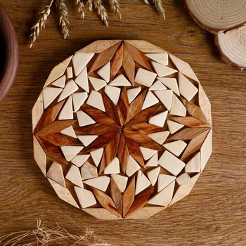 Hot stand "Geometric pattern", D = 20 cm, different tree species 4779516
Hot stand "Geometric pattern", D = 20 cm, different tree species 4779516