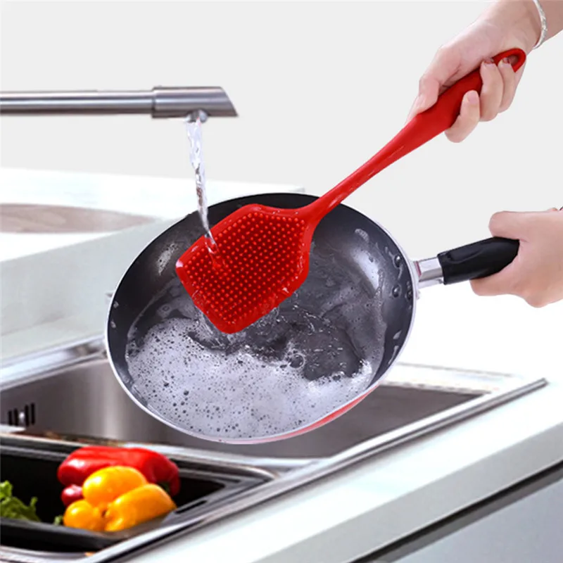 1pcs Multi-Function Silicone Cleaning Pot Brush Dish Brushs Oil-Free Silicone One Handle Washing Pot Bowl Brush Kitchen Utensils
1pcs Multi-Function Silicone Cleaning Pot Brush Dish Brushs Oil-Free Silicone One Handle Washing Pot Bowl Brush Kitchen Utensils