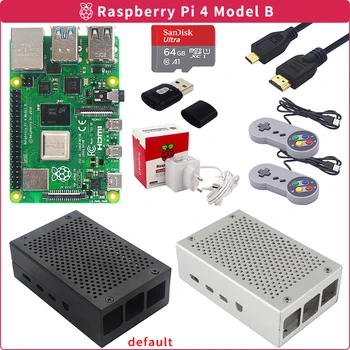 Raspberry Pi 4B Kit 2GB/4GB/8GB RAM Board + Official Power Adapter + Aluminum Case + SD Card + HDMI Cable + Gamepad for RPi 4
Raspberry Pi 4B Kit 2GB/4GB/8GB RAM Board + Official Power Adapter + Aluminum Case + SD Card + HDMI Cable + Gamepad for RPi 4