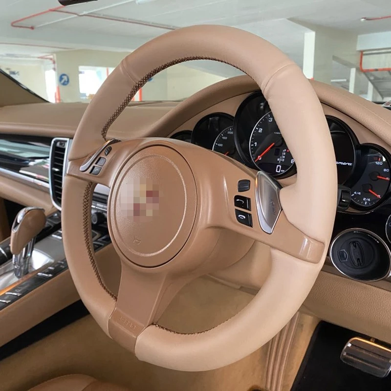 Fit For Porsche Cayenne/Panamera 2010-2011 All Brown Leather & Brown Thread Steering Wheel Hand Sewing Wrap Cover
Fit For Porsche Cayenne/Panamera 2010-2011 All Brown Leather & Brown Thread Steering Wheel Hand Sewing Wrap Cover