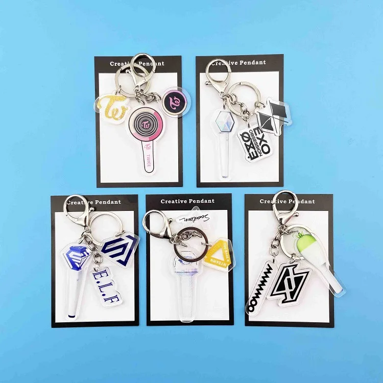 Kpop акриловый брелок сумка кулон дважды EXO NCT SJ X1 GOT7 SEVENTEEN для ключей | Украшения и