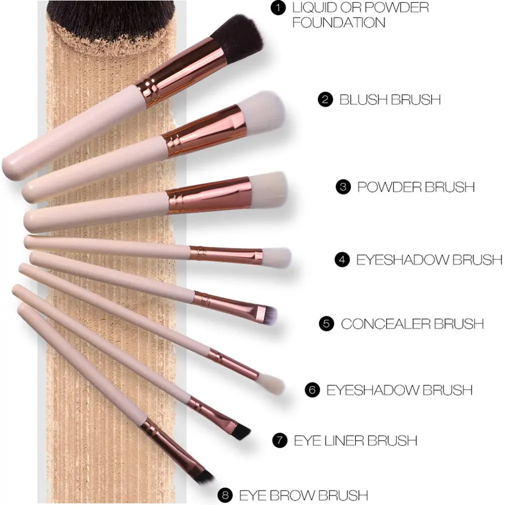 8pcs Makeup Brush Set Foundation Brush Beauty Brush Practical Make Up Tool Beginner Eye Shadow Brush Tool 2020 HOT Dropshipping
8pcs Makeup Brush Set Foundation Brush Beauty Brush Practical Make Up Tool Beginner Eye Shadow Brush Tool 2020 HOT Dropshipping