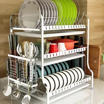 Dish Rack Drain 304 Stainless Steel Kitchen Racks Drain Dry Dishes Tableware Dishes Dish Rack Three-tier Storage Rack
Dish Rack Drain 304 Stainless Steel Kitchen Racks Drain Dry Dishes Tableware Dishes Dish Rack Three-tier Storage Rack