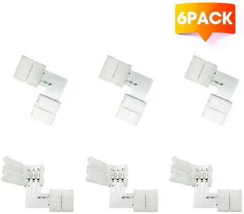 L Shape 3 Pins RGB LED Strip Connectors 6 Pack GIDERWEL LED Strip Light 10mm Right Angle Corner Solderless Connector/Cut-End
L Shape 3 Pins RGB LED Strip Connectors 6 Pack GIDERWEL LED Strip Light 10mm Right Angle Corner Solderless Connector/Cut-End