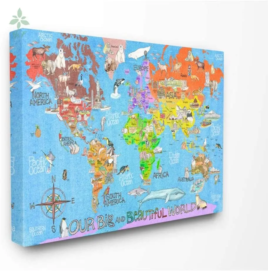 Наша большая красивая карта мира, холст, настенное искусство, внутреннее украшение
Наша большая красивая карта мира, холст, настенное искусство, внутреннее украшение