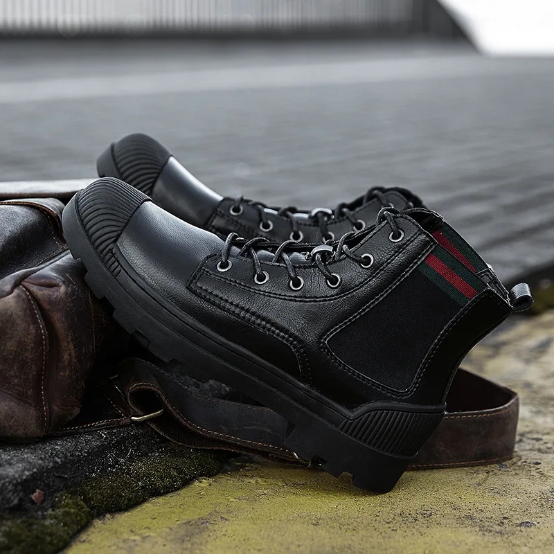 Ozhouzhan Autumn And Winter New Style High Shoes Men Genuine Leather-Style plus Velvet Warm Trend Casual Boots MEN'S Flat Shoes
Ozhouzhan Autumn And Winter New Style High Shoes Men Genuine Leather-Style plus Velvet Warm Trend Casual Boots MEN'S Flat Shoes