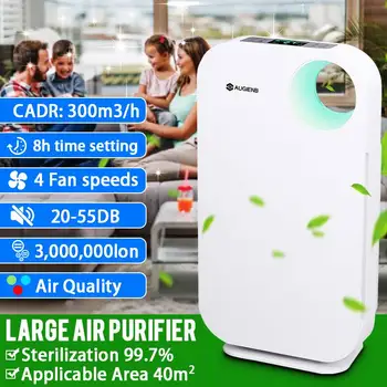 AUGIENB Air Purifier with HEPA Filter Allergies Eliminator Negative ion Air Cleaner For PM2.5 Dust Pollen Smoke Pet Dander
AUGIENB Air Purifier with HEPA Filter Allergies Eliminator Negative ion Air Cleaner For PM2.5 Dust Pollen Smoke Pet Dander