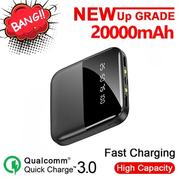 20000mAh Mini Power Bank Fast Charger for All smartphones 2 USB LCD Type C Portable Charging Powerbank Power Bank
20000mAh Mini Power Bank Fast Charger for All smartphones 2 USB LCD Type C Portable Charging Powerbank Power Bank