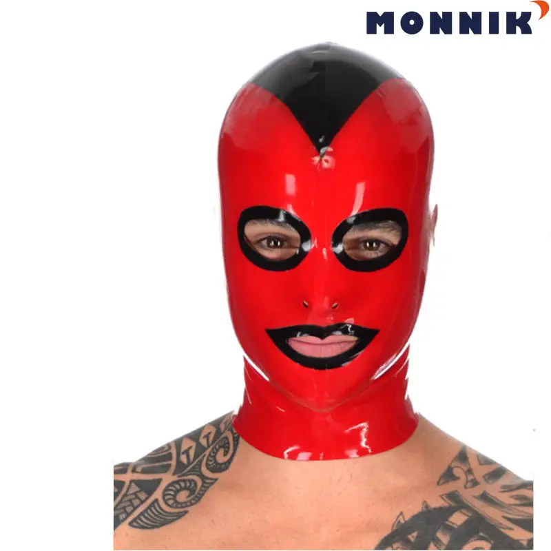 MONNIK latexLatex mask Sexy Red Latex Hood Mask with Black Trim Rubber Unisex Mask Cosplay Club Wea
MONNIK latexLatex mask Sexy Red Latex Hood Mask with Black Trim Rubber Unisex Mask Cosplay Club Wea