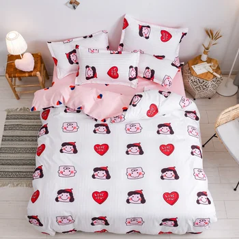 Cartoon girl Reactive printed bedding set duvet cover+flat sheet+pillowcase bed cover set 3/4/5pcs 6 size 
Cartoon girl Reactive printed bedding set duvet cover+flat sheet+pillowcase bed cover set 3/4/5pcs 6 size