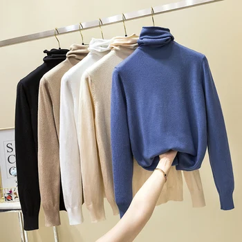 Knitted Cashmere Sweater Autumn Winter Pullover Women Turtleneck Long Sleeve Sweaters Outwear Casual Jumper Elasticity V992
Knitted Cashmere Sweater Autumn Winter Pullover Women Turtleneck Long Sleeve Sweaters Outwear Casual Jumper Elasticity V992