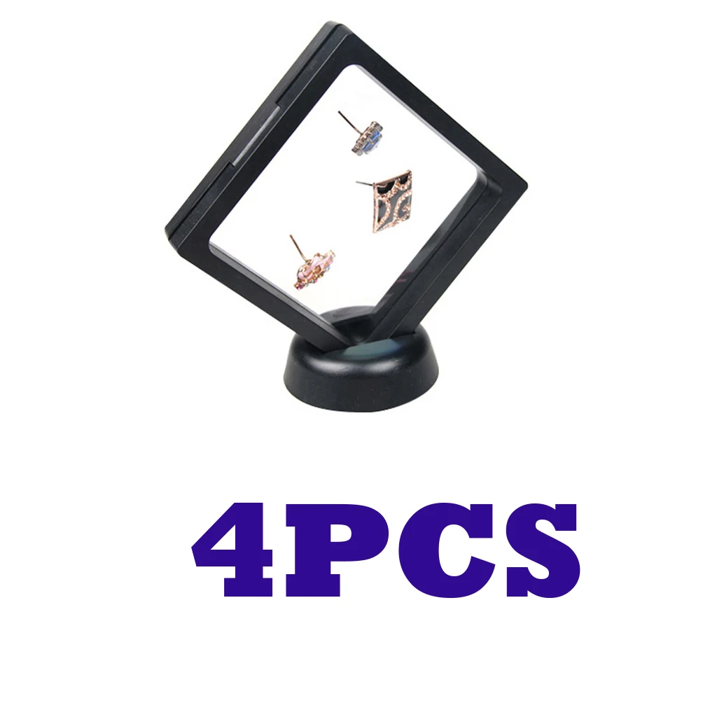 4 Pieces 3D Floating Frame - Jewelry Display Stands - Challenge Coin Display Holder - Clear PET Membrane - 11x11cm
4 Pieces 3D Floating Frame - Jewelry Display Stands - Challenge Coin Display Holder - Clear PET Membrane - 11x11cm
