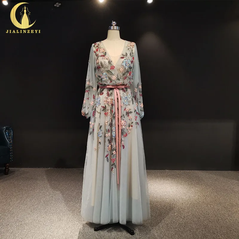 Rhine real Pictures Marchesa Long Sleeves V Neck Colorful Beads Formal dresses arabic evening dresses long
Rhine real Pictures Marchesa Long Sleeves V Neck Colorful Beads Formal dresses arabic evening dresses long