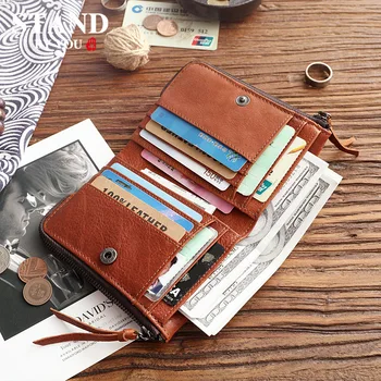 New Men's Leather Short Wallet Men's Small Wallet Zipper Buckle Simple Wallet
New Men's Leather Short Wallet Men's Small Wallet Zipper Buckle Simple Wallet