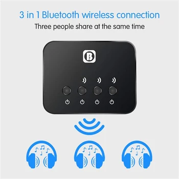 Wireless Adapter with Sufficient Durability and Ruggedness BW-107 1 to 3 Bluetooth Shareware Transmitter for TV Dual Link
Wireless Adapter with Sufficient Durability and Ruggedness BW-107 1 to 3 Bluetooth Shareware Transmitter for TV Dual Link