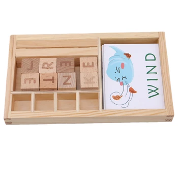 Baby toy Wooden Spelling English Word Games Early education Letters Cardboard Montessori Teaching Spell Word Building Blocks 
Baby toy Wooden Spelling English Word Games Early education Letters Cardboard Montessori Teaching Spell Word Building Blocks