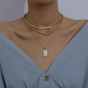 Gothic Multi Layered Iron Snake Chain Choker Necklace for Women Men Punk Carved Portraits Pendant Long Chain Necklace Jewelry
Gothic Multi Layered Iron Snake Chain Choker Necklace for Women Men Punk Carved Portraits Pendant Long Chain Necklace Jewelry