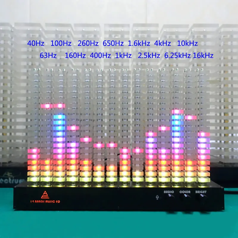 

Креативный Профессиональный 14-сегментный анализатор спектра, индикатор уровня, музыкальный спектр светильник Светодиодная акриловая световая Колонка VU