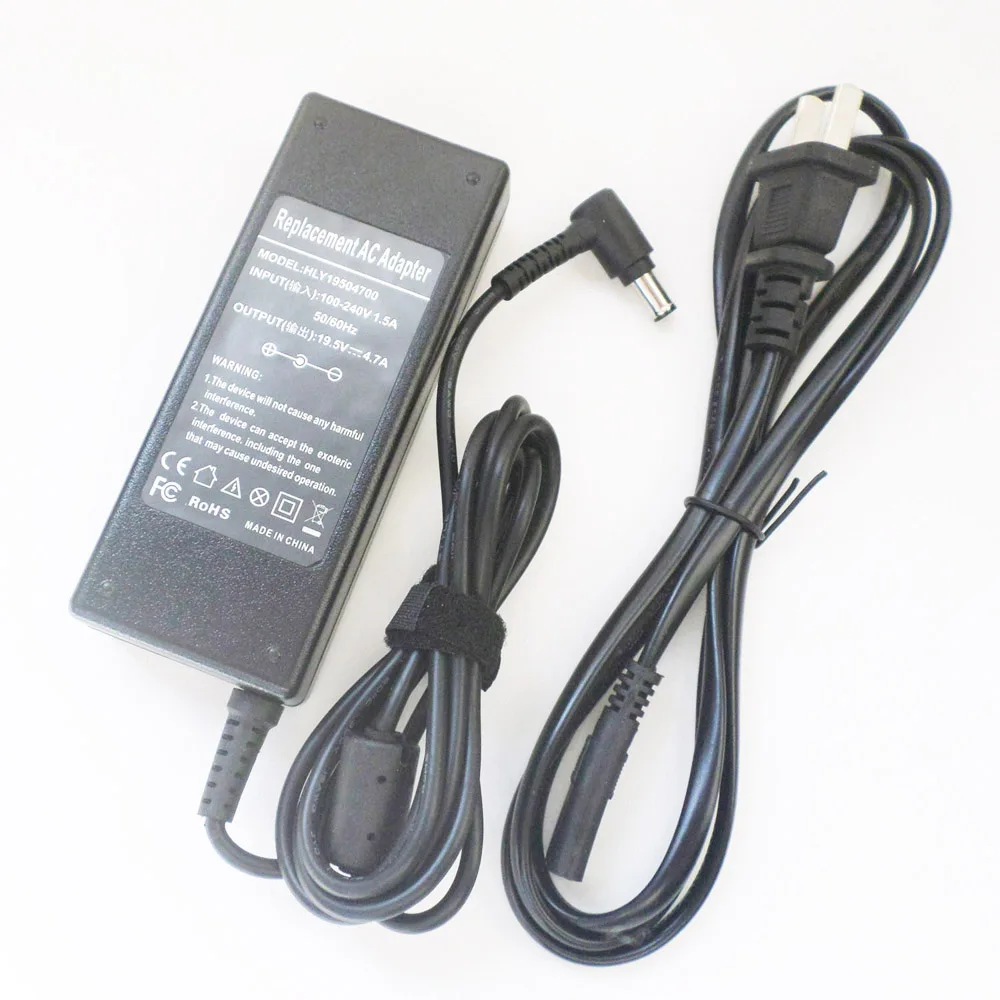 

90W AC Adapter Battery Charger Power Supply Cord For SONY PCG-FR PCG-FR100 PCG-NV VGN-FS VGN-CR21Z/R Series 19.5V 4.7A Laptop