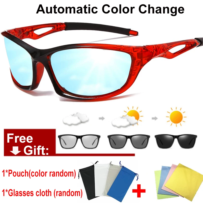 

2022 New Photochromic Polarized Sunglasses Men Car Driving Chameleon Sun Glasses Male Black Sports Goggles UV400 Oculos de sol