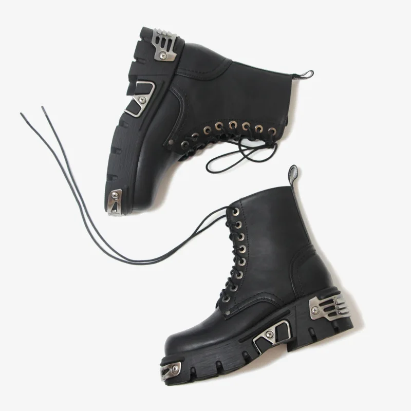 FREE SHIPPING Punk Style Metal Ankle Boots JKP4350