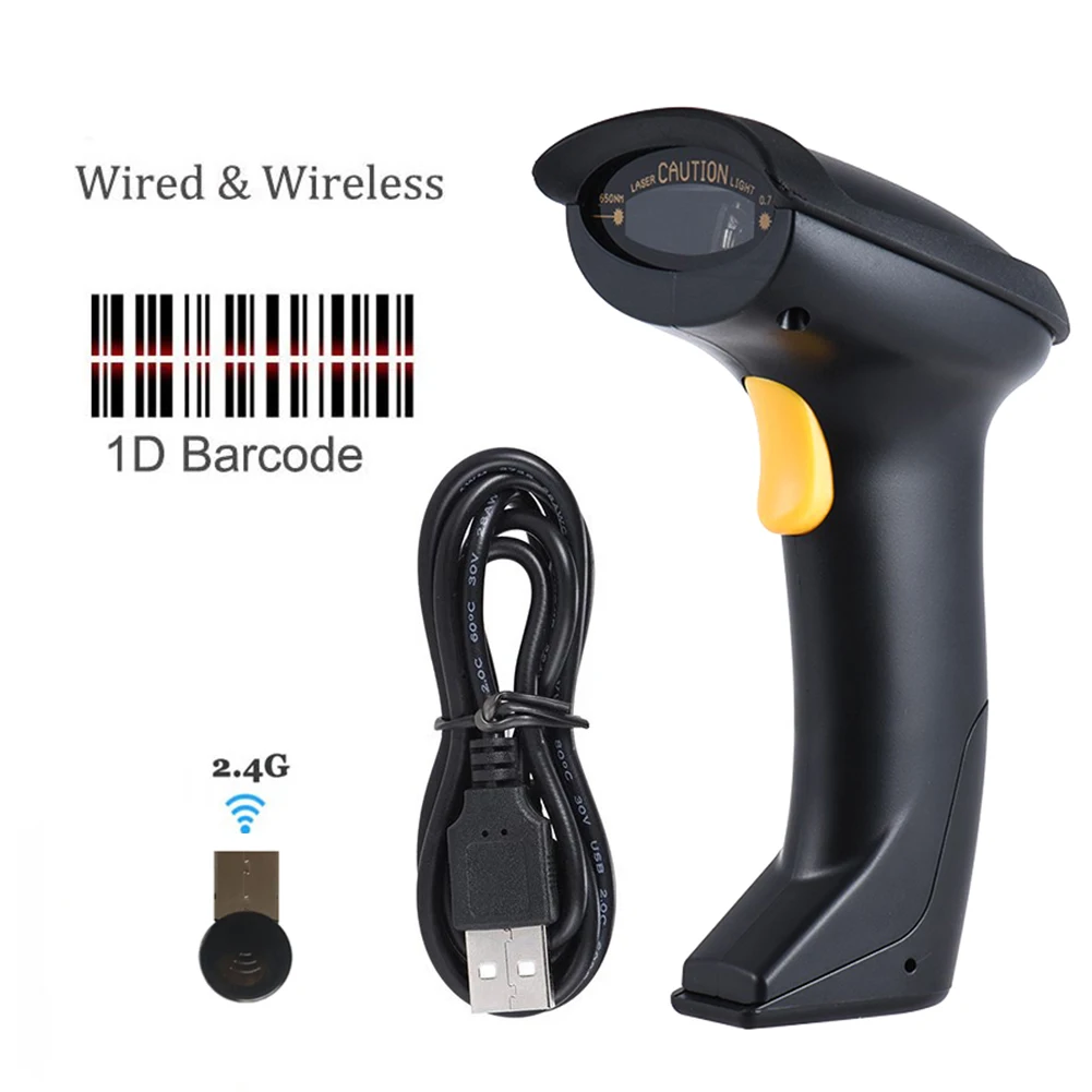 Handheld Wirelress&Wired 1D laser Barcode Scanner Bar Code Reader USB Scan 1D Barcode Scaner High Sensitivity Wireless Scanner
Handheld Wirelress&Wired 1D laser Barcode Scanner Bar Code Reader USB Scan 1D Barcode Scaner High Sensitivity Wireless Scanner