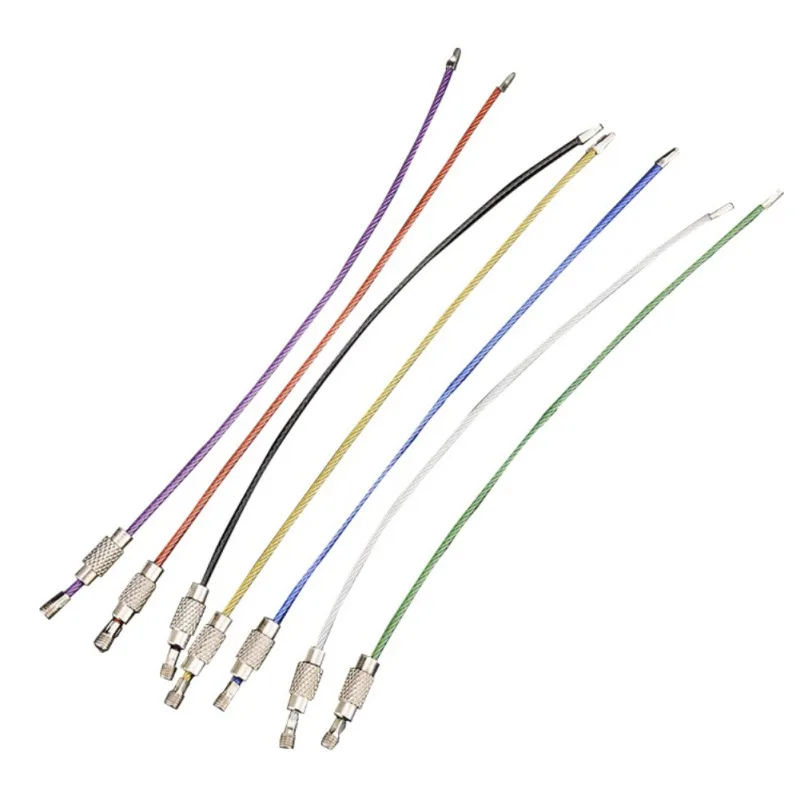 Colorful EDC Keychain Stainless Steel Carabiner Key Holder Outdoor Tools Wire Keyrings Cable Rope Chain Screw Locking Key
Colorful EDC Keychain Stainless Steel Carabiner Key Holder Outdoor Tools Wire Keyrings Cable Rope Chain Screw Locking Key