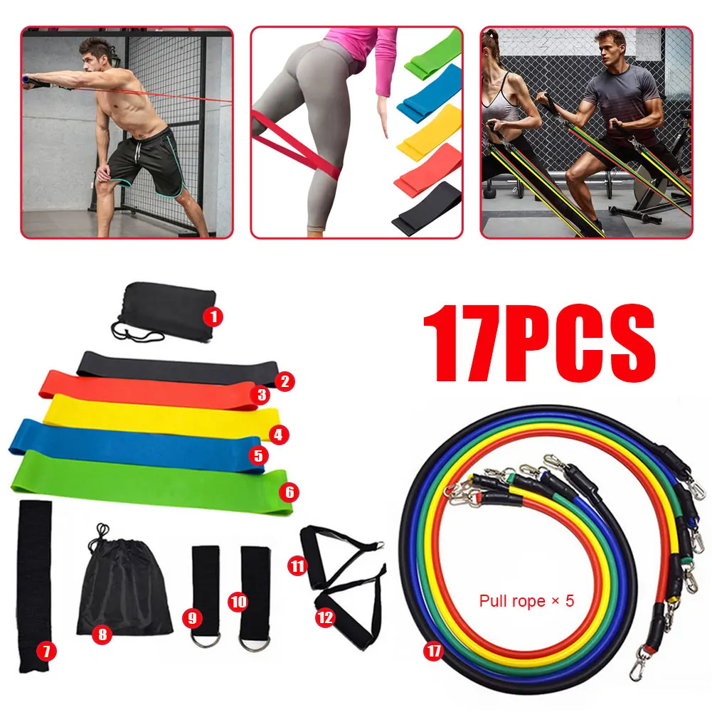 17-Piece VIP Drop Shipping 17pcs Pull Rope Fitness Exercises Resistance Band Set Training Yoga Band Gym Fitness Equipment Muslce
17-Piece VIP Drop Shipping 17pcs Pull Rope Fitness Exercises Resistance Band Set Training Yoga Band Gym Fitness Equipment Muslce