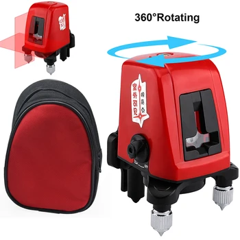 JUNEFOR 360 degree self-leveling Portable mini Cross Red Laser Levels Meter 2 line 1 point 635nm Leveling Instrument
JUNEFOR 360 degree self-leveling Portable mini Cross Red Laser Levels Meter 2 line 1 point 635nm Leveling Instrument