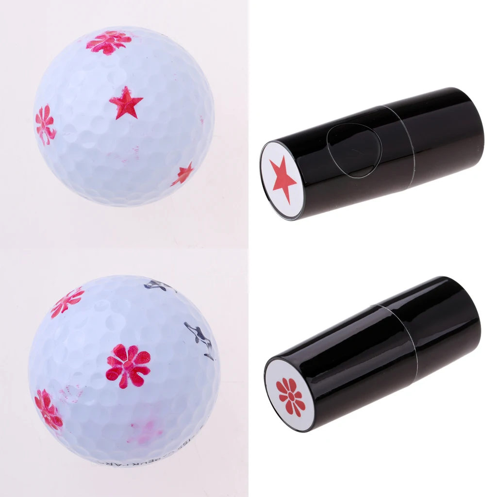 2pcs Plastic + Silicone Golf Ball Stamper Golf Marker Seal Impression Golf Ball Symbol Golfer Stamp Training Aids Flower Star 2pcs Plastic + Silicone Golf Ball Stamper Golf Marker Seal Impression Golf Ball Symbol Golfer Stamp Training Aids Flower Star
