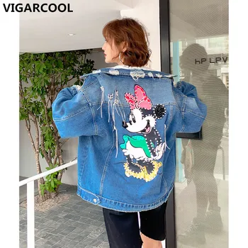 Cartoon printed beaded denim jacket female tide brand 2020 spring new style foreign hole loose denim jacket girl street clothes
Cartoon printed beaded denim jacket female tide brand 2020 spring new style foreign hole loose denim jacket girl street clothes