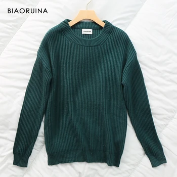 BIAORUINA 2019 Women's Solid Basic All-match Vertical Stripes O-neck Knit Pullovers Female Keep Warm Elegant Vintage Sweaters
BIAORUINA 2019 Women's Solid Basic All-match Vertical Stripes O-neck Knit Pullovers Female Keep Warm Elegant Vintage Sweaters