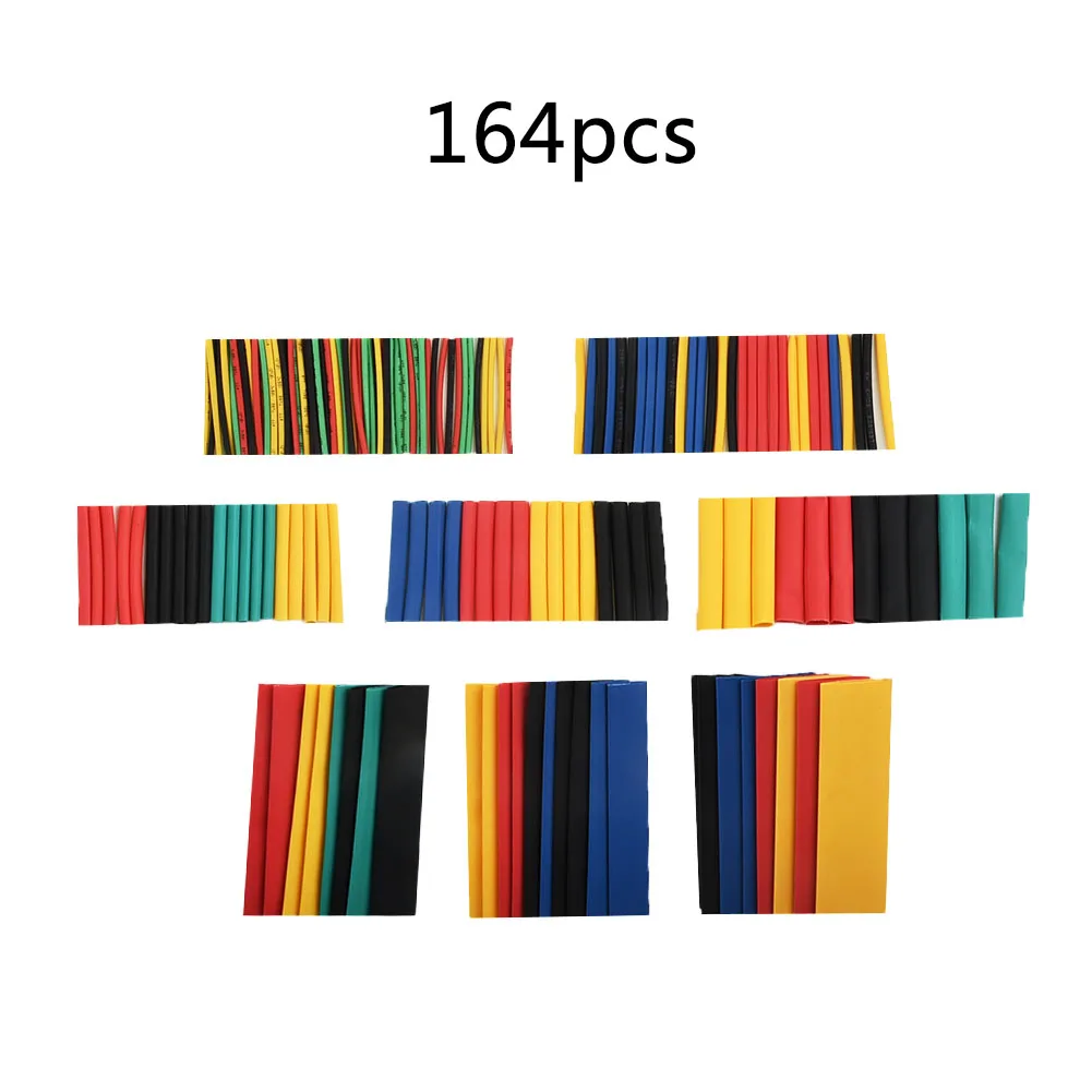 164PCS PE Mixed Colors Heat Shrink Tubing Heat Insulation Shrinkable Tube Sleeve Shrinkage Ratio 2:1 Conduit Fittings Tubing
164PCS PE Mixed Colors Heat Shrink Tubing Heat Insulation Shrinkable Tube Sleeve Shrinkage Ratio 2:1 Conduit Fittings Tubing