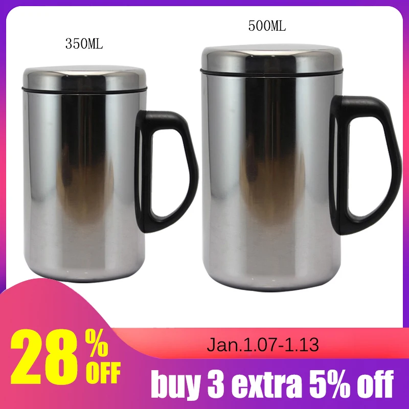 

350/500ml Double Wall Insulated Cup Stainless Steel Thermo Mug Vacuum Flask Coffee Tea Mug Thermos Bottles Water Bottle