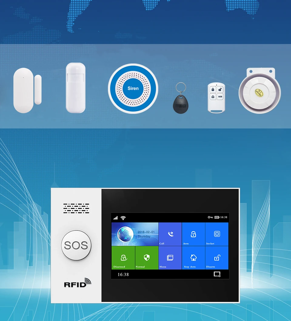 PGST Wireless Home Burglar Security Controlincluded in the package