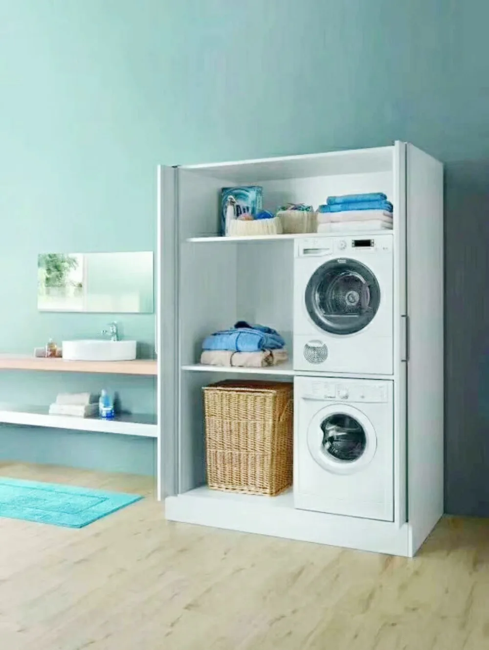 Generic 1 Set Thicken Side Loading Push & Pull Rail Hidden Door Looping Collapsible Door