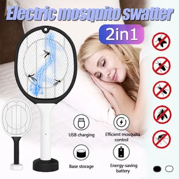 2 In 1 3000V Electric Insect Racket Swatter Zapper USB 1200mAh Rechargeable Mosquito Swatter Kill Fly Bug Zapper Killer Trap
2 In 1 3000V Electric Insect Racket Swatter Zapper USB 1200mAh Rechargeable Mosquito Swatter Kill Fly Bug Zapper Killer Trap