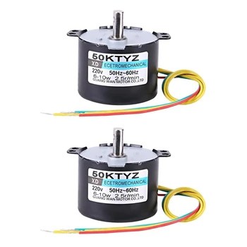 HLZS-2Pcs 50Ktyz AC220V 10W 0.5A 2.5R/ Min Permanent net Synchronous Motor Ac Gear Reduction Motor Cw / Ccw
HLZS-2Pcs 50Ktyz AC220V 10W 0.5A 2.5R/ Min Permanent net Synchronous Motor Ac Gear Reduction Motor Cw / Ccw