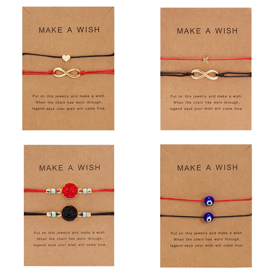 Rinhoo Infinite Love Shell Charm Bracelet Paper Wish Card Gift Handmade Red Black String Bracelets Set for Couple Best Friend
Rinhoo Infinite Love Shell Charm Bracelet Paper Wish Card Gift Handmade Red Black String Bracelets Set for Couple Best Friend